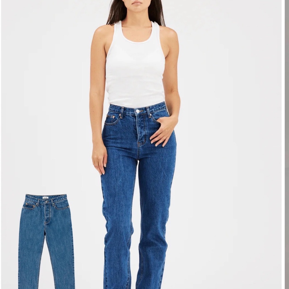Parke 90s Straight Leg Blue Jeans - Medium Wash
